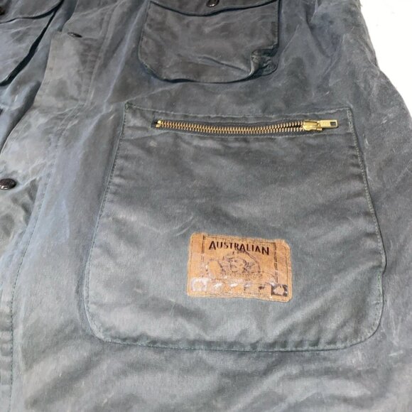 Australian Stockmans Oilskins Feathertop Vest Mens XL Brown Lined Utility Chore - Picture 3 of 10